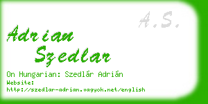 adrian szedlar business card