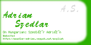 adrian szedlar business card